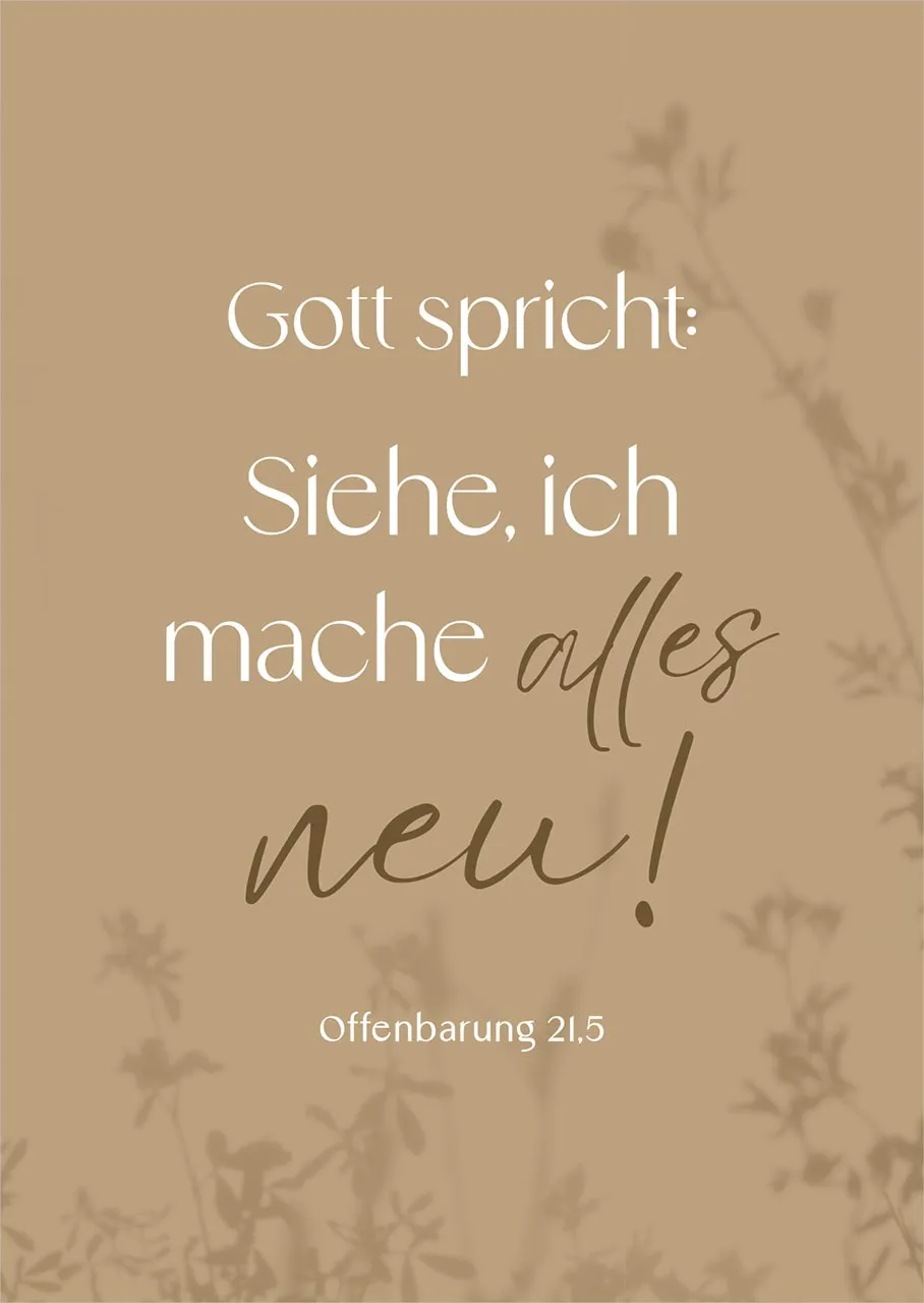 Postkarte Jahreslosung 2026 Schattenspiel - Offenbarung 21,5