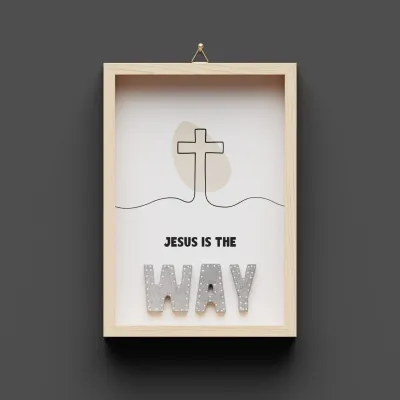 Jesus is the way - Wandbild A5