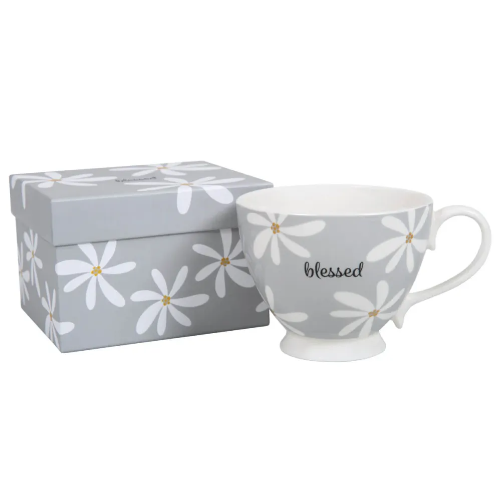 Tasse - Blessed - grise, 350ml