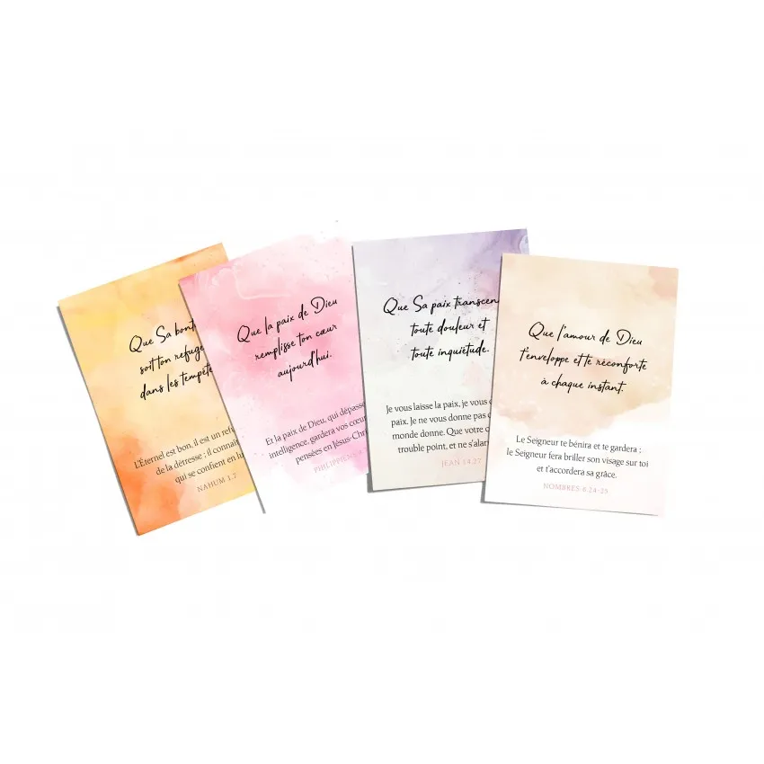 Lot de 100 mini-cartes - "100 bénédictions pour chaque jour"
