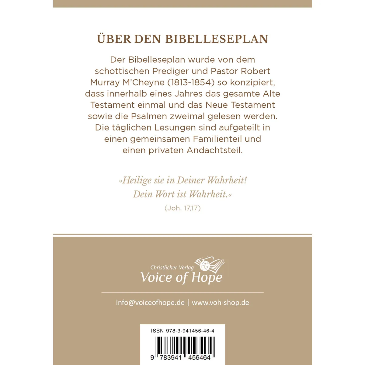 Tägliches Brot - Ein Leseplan durch die ganze Bibel (Bibelleseplan)