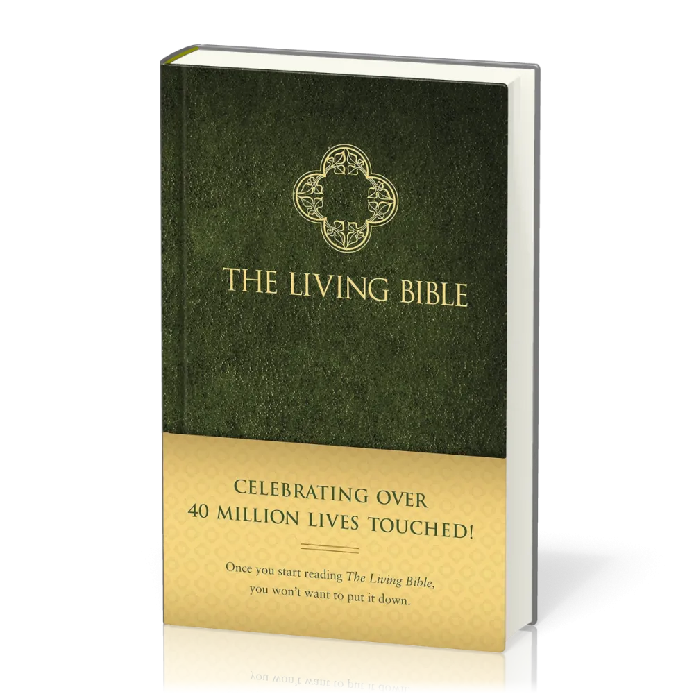 Anglais, Bible The Living Bible, matelassée, verte