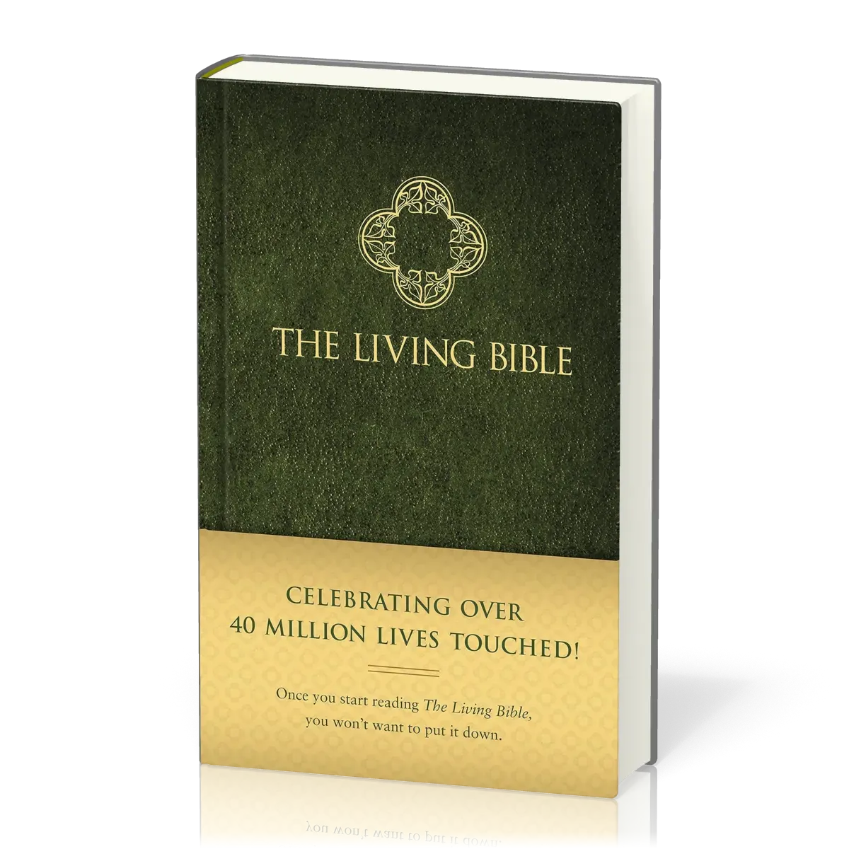 Anglais, Bible The Living Bible, matelassée, verte