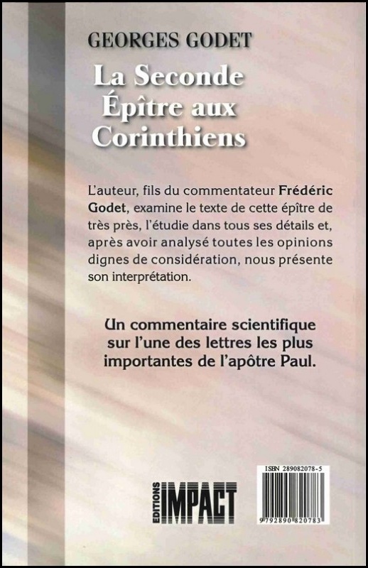 Seconde épître aux Corinthiens (La)