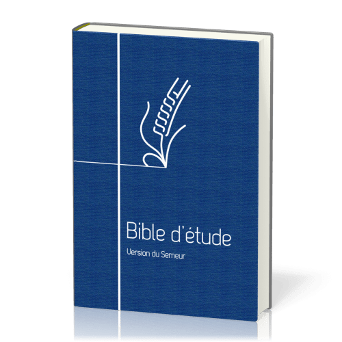 Bible d'étude Semeur 2015 - couverture souple bleue, tranche blanche