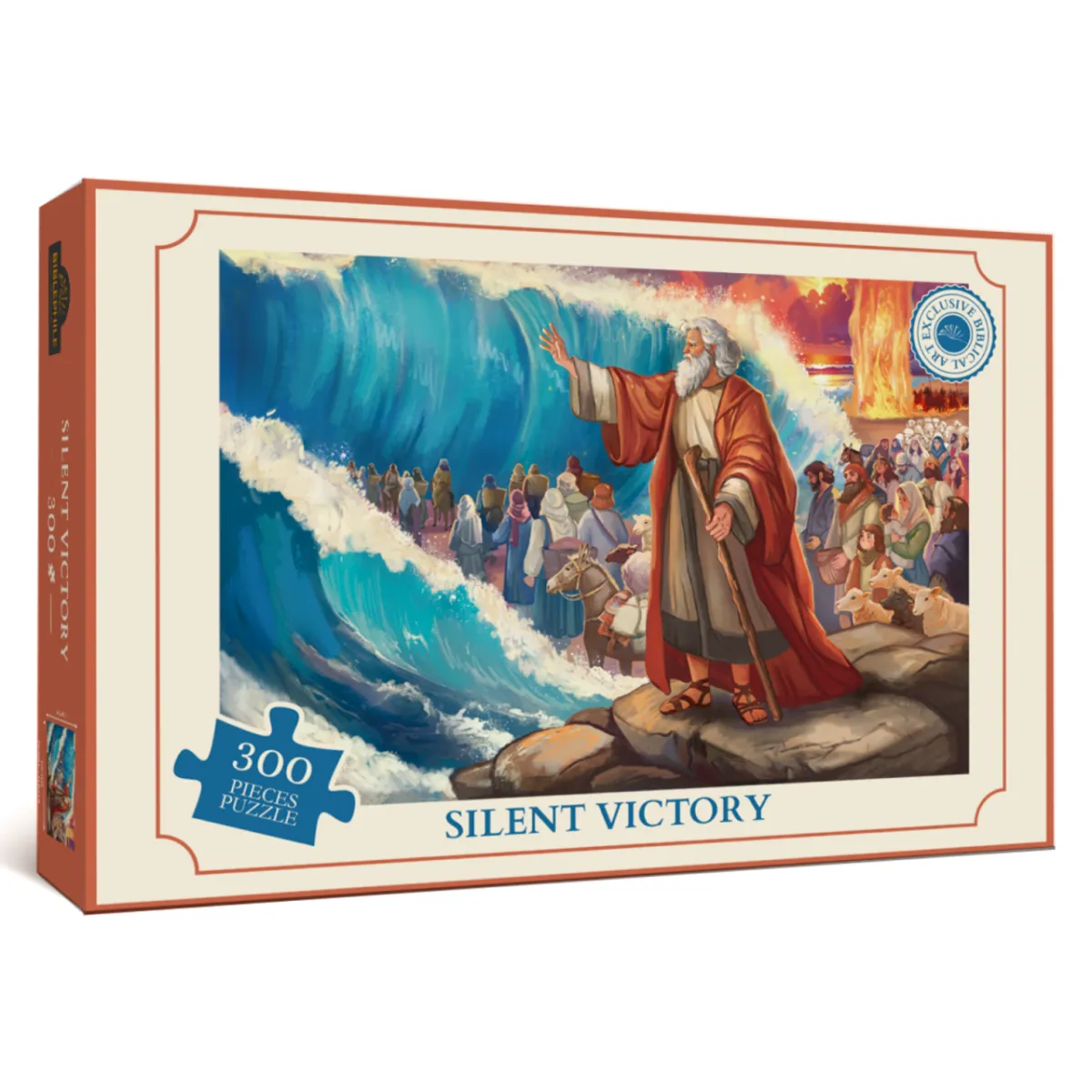 Puzzle à 300 pièces "silent victory" - Moïse ouvre la mer en deux