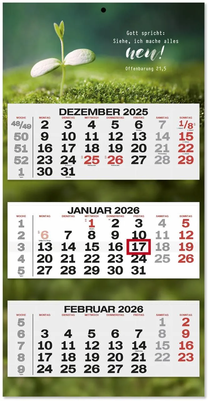 3-Monatsplaner Jahreslosung - 3-Monatskalender