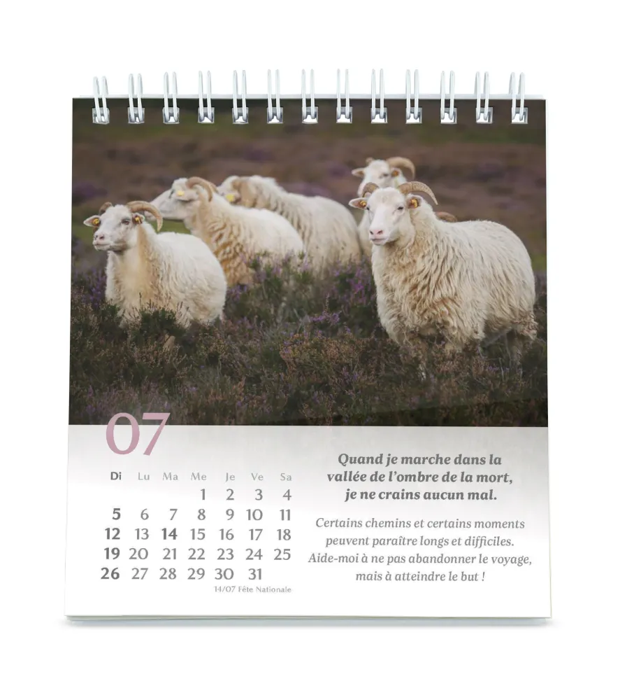 Psaume 23 - Petit format - calendrier à poser