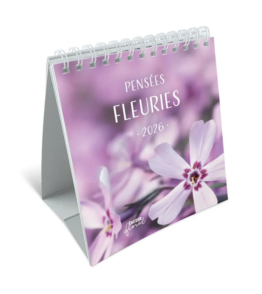 Pensées fleuries - calendrier de table