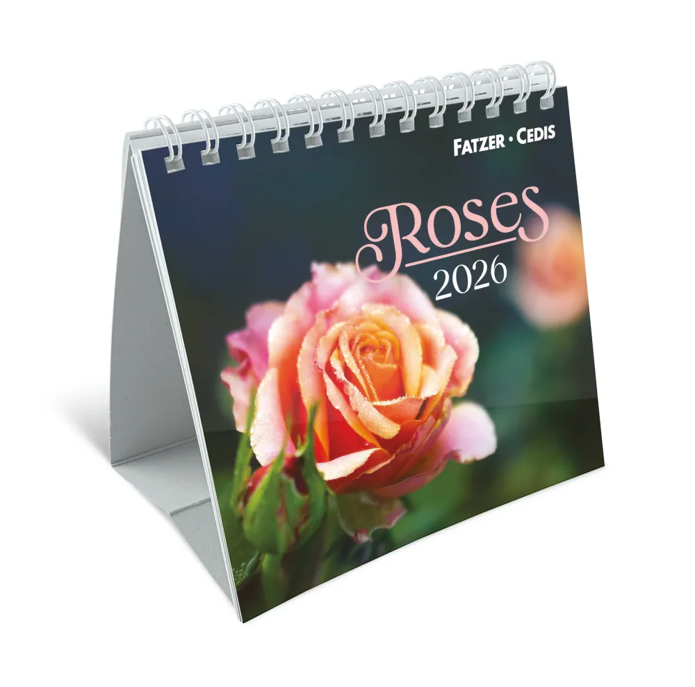 Roses - Petit calendrier avec 12 magnifiques photos de roses