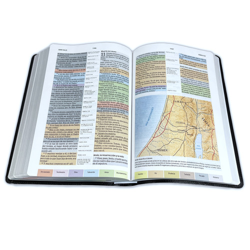 Espagnol, Bible d'étude Reina Valera 1960, Arcoiris, similicuir, noire