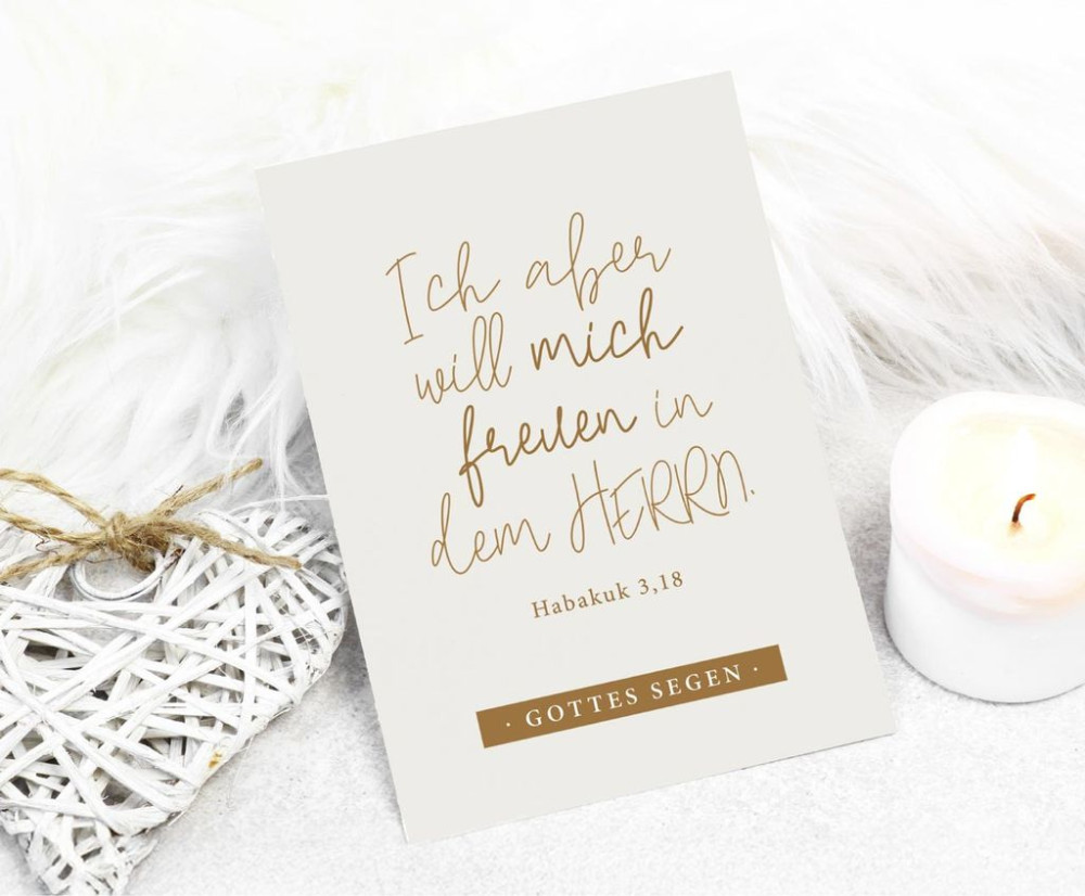 Postkarten Freude im Herrn - Habakuk 3,18