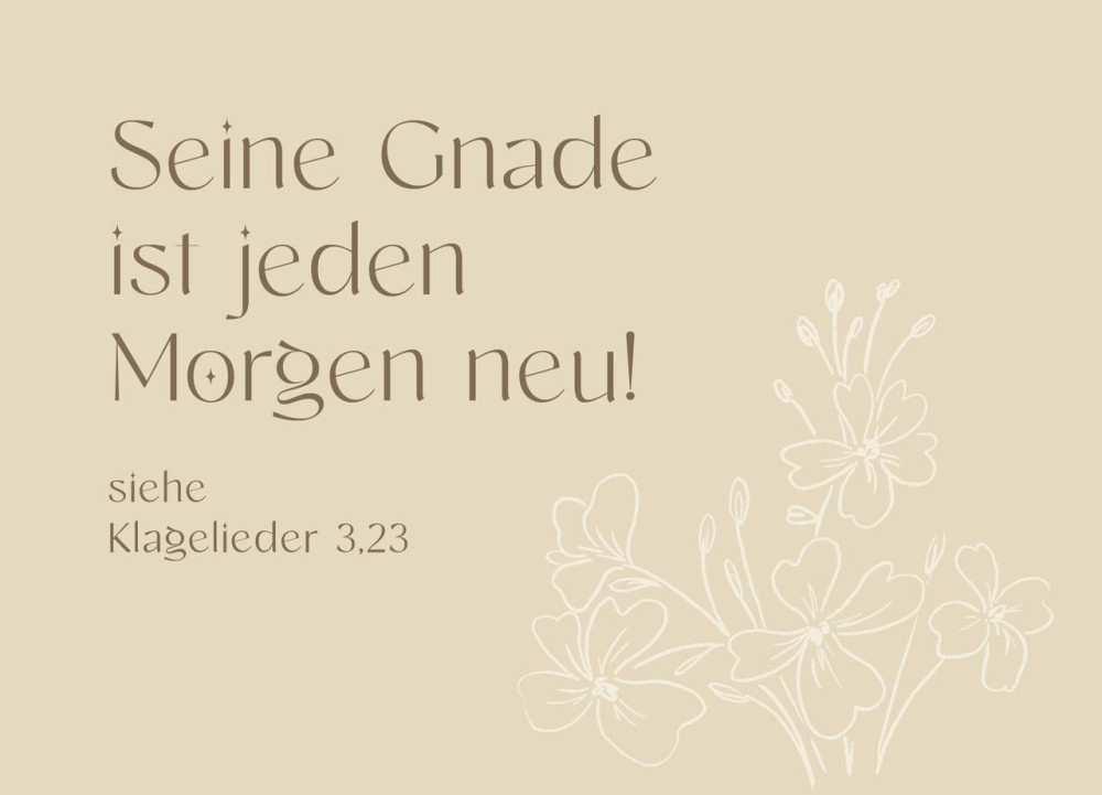 Postkarten Seine Gnade - Klagelieder 3, 22-24