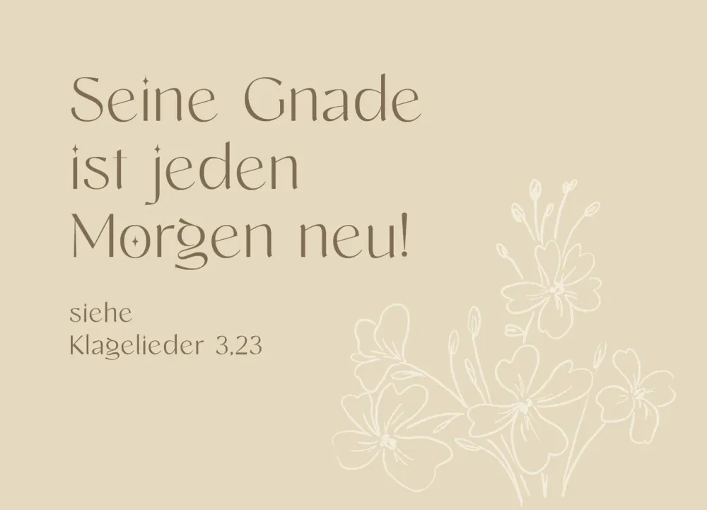 Postkarten Seine Gnade - Klagelieder 3, 22-24