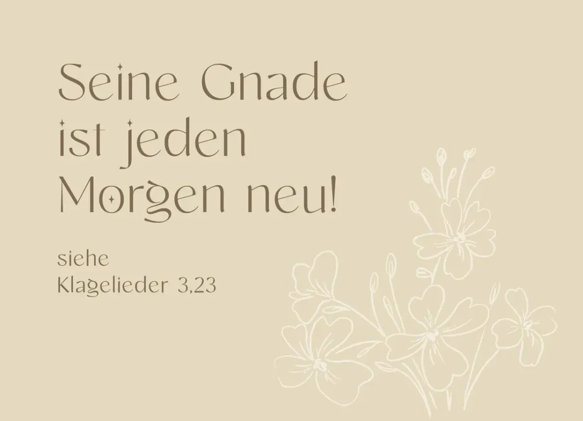 Postkarten Seine Gnade - Klagelieder 3, 22-24
