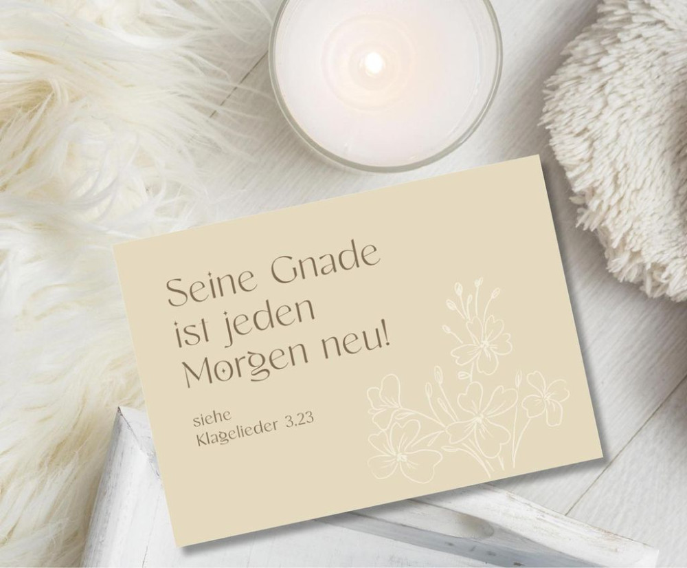 Postkarten Seine Gnade - Klagelieder 3, 22-24