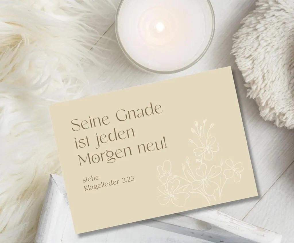 Postkarten Seine Gnade - Klagelieder 3, 22-24