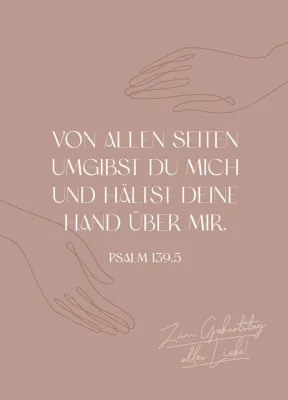 Postkarten alles Liebe - PSALM 139.5