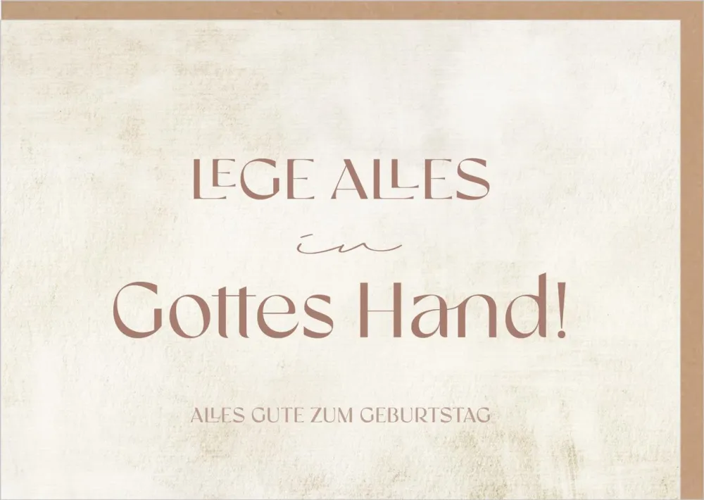Faltkarte Lege Alles in Gottes Hand - Jesaja 41,10