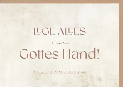 Faltkarte Lege Alles in Gottes Hand - Jesaja 41,10