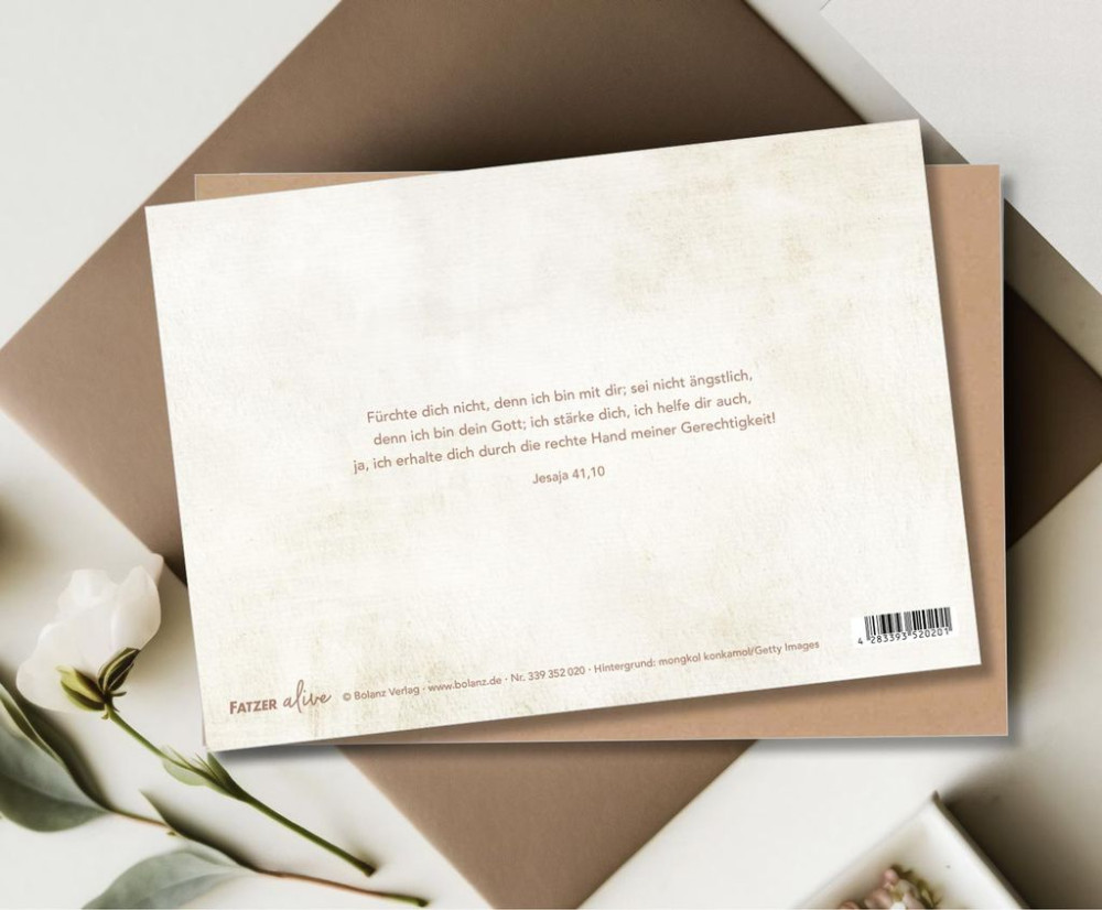 Faltkarte Lege Alles in Gottes Hand - Jesaja 41,10