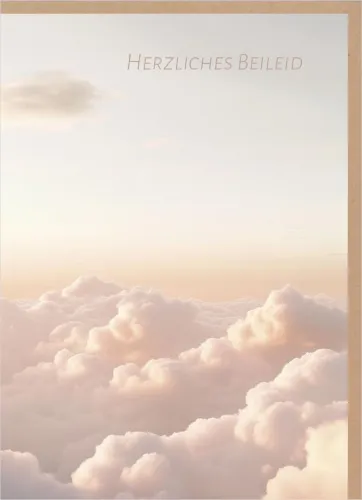 Faltkarte Trauer Wolken - Dietrich Bonhoeffer