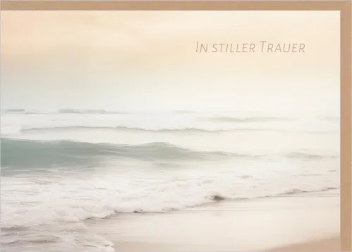 Faltkarte In stiller Trauer - Meer - Psalm 34,19