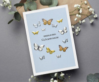 Faltkarte Herzlichen Glückwünsch - Schmetterlinge - Psalm 34,2