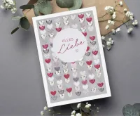 Faltkarte Alles Liebe - Herzen - Jesaja 43,2