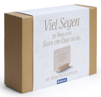 Minikarten-Box „Viel Segen" - 30 Bibelverse Segen und Ermutigung
mit Edlem Holzaufsteller