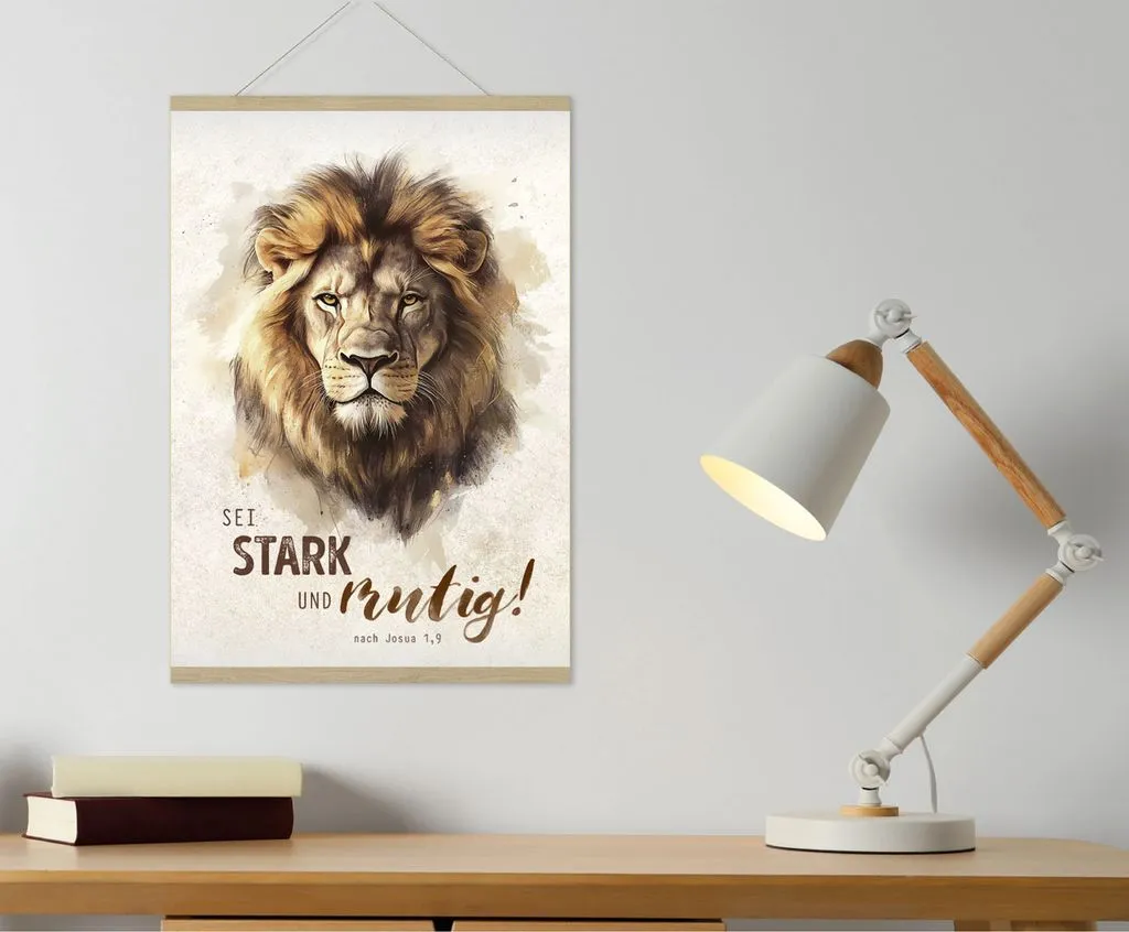 Poster Sei stark A3 - nach Josua 1,9