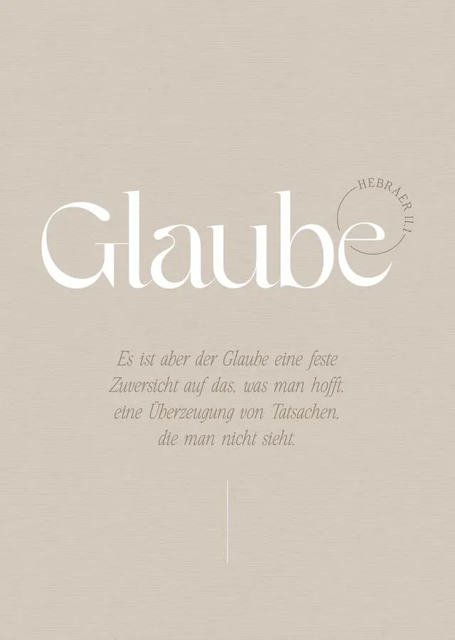 Poster Fatzer Motive Glaube DIN A4 - Hebräer 11:11