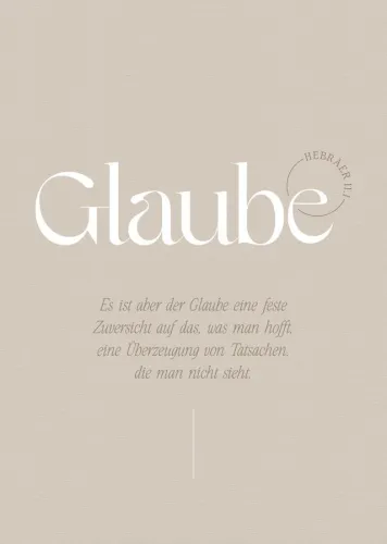 Poster Fatzer Motive Glaube DIN A4 - Hebräer 11:11