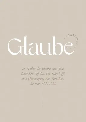 Poster Fatzer Motive Glaube DIN A3 - Hebräer 11:11