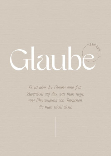 Poster Fatzer Motive Glaube DIN A3 - Hebräer 11:11