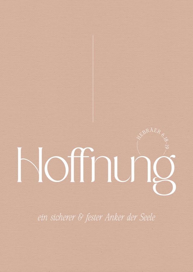Poster Fatzer Hoffnung DIN A3 - Hebräer 6:18-19