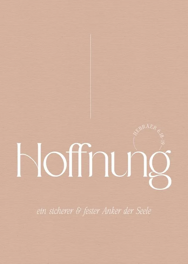 Poster Fatzer Hoffnung DIN A3 - Hebräer 6:18-19