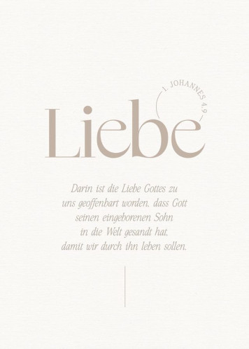 Poster Fatzer Liebe DIN A4 - 1.Johannes 4:9