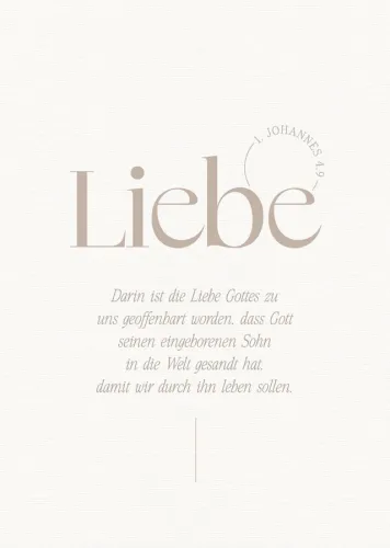 Poster Fatzer Liebe DIN A4 - 1.Johannes 4:9