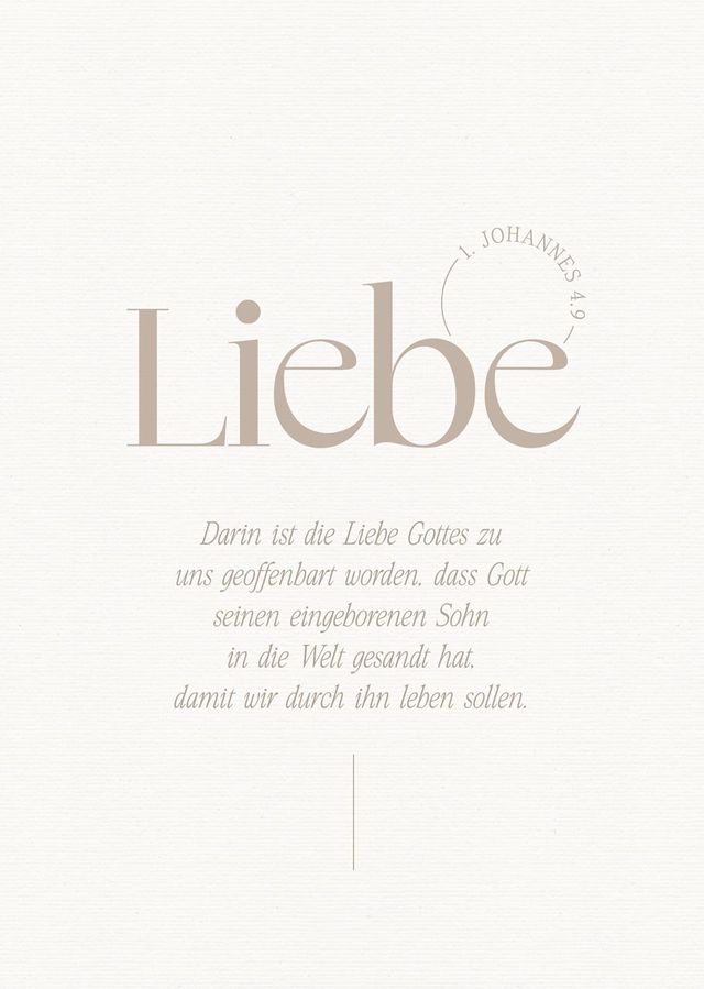 Poster Fatzer Liebe DIN A3 - 1.Johannes 4:9