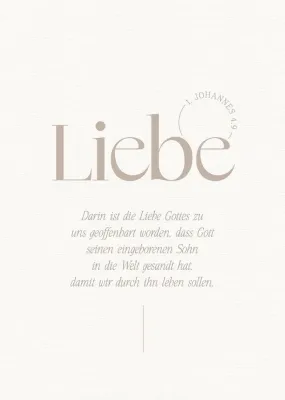 Poster Fatzer Liebe DIN A3 - 1.Johannes 4:9