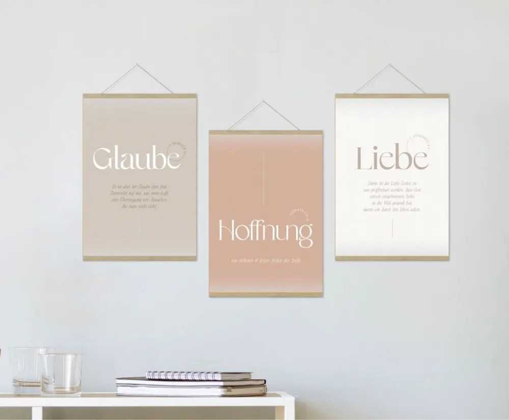 Poster Fatzer Glaube, Hoffnung, Liebe DIN A4 3er Set