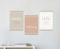 Poster Fatzer Glaube, Hoffnung, Liebe DIN A4 3er Set