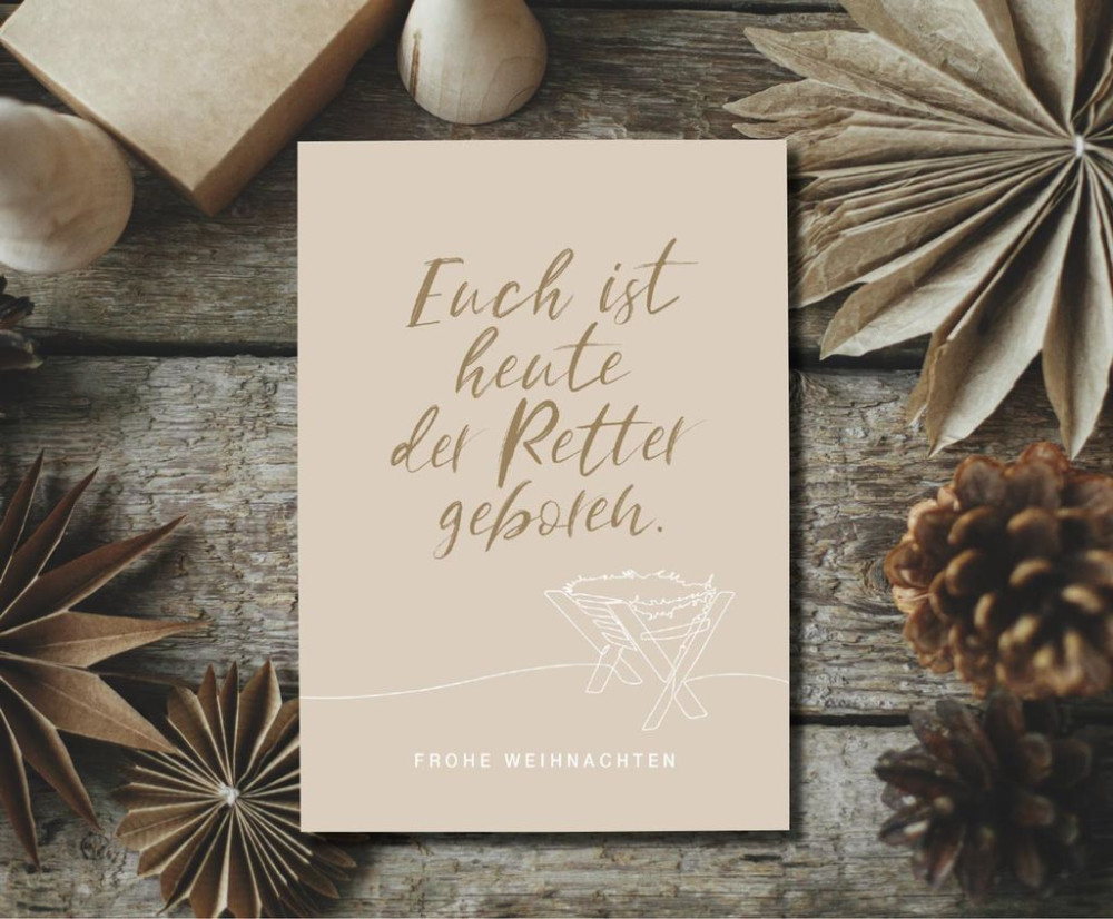 Postkarten Frohe Weihnachten - Lukas 2,11
