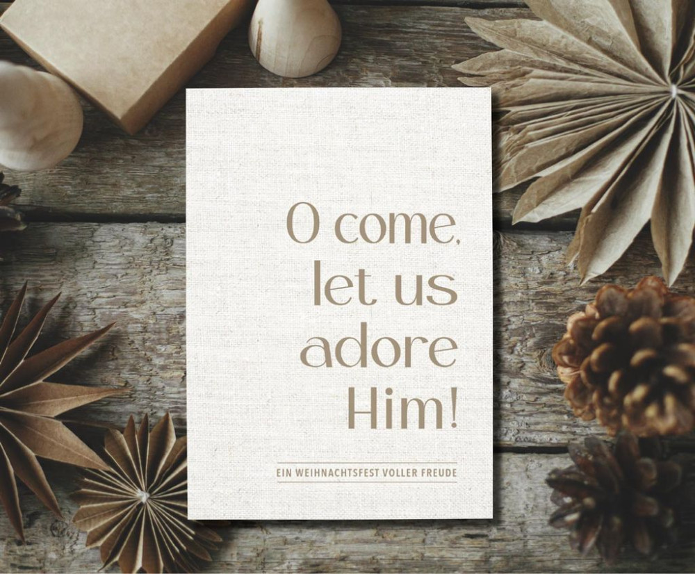Postkarten O come let us adore Him! - Friedrich Heinrich Ranke