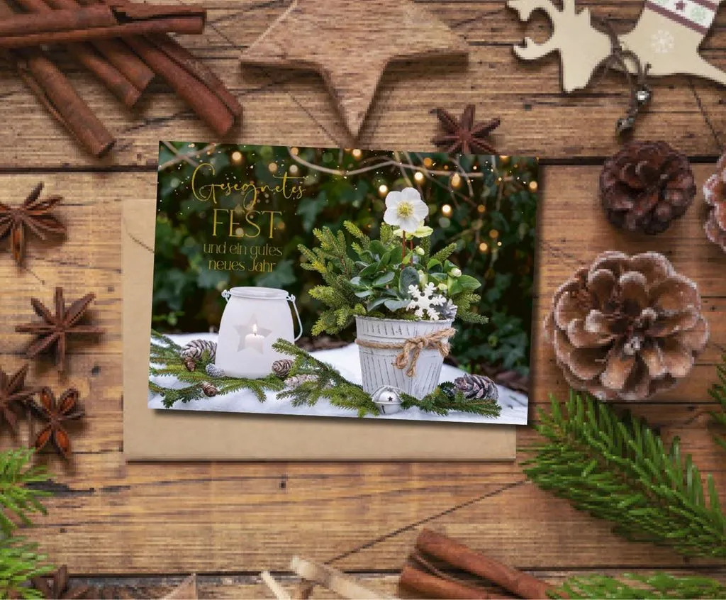 Faltkarte Gesegnetes Fest Kerze - Jesaja 9,5