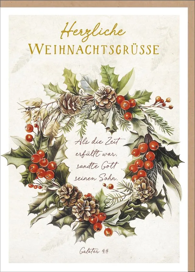 Faltkarten Weihnachtsgrüsse - Galater 4,4