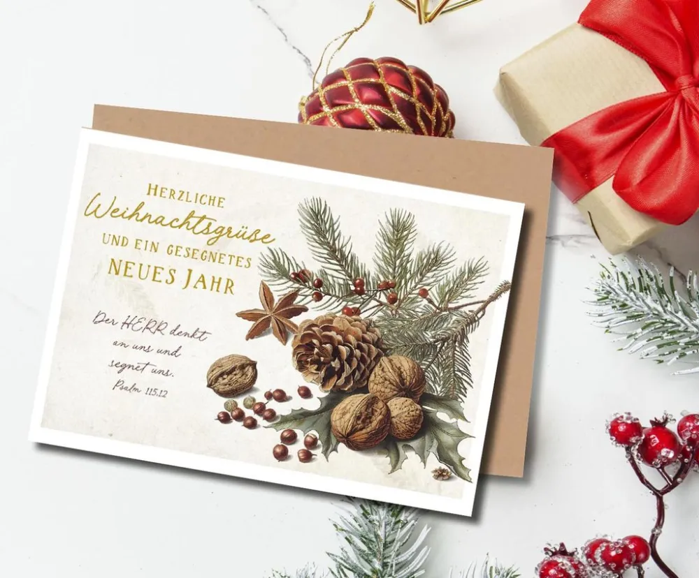 Faltkarten Weihnachtsgrüße - Psalm 115,12