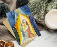 Faltkarten Krippe Simone Riedel - Jesaja 9,5