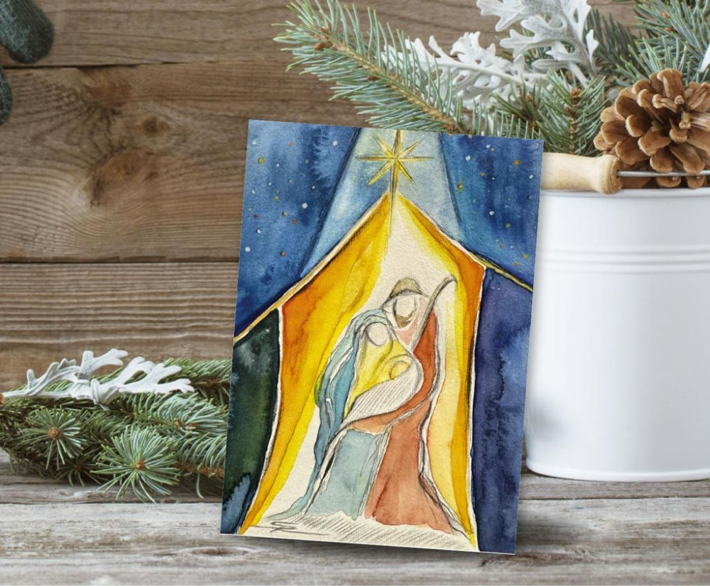 Postkarten Krippe Simone Riedel - Jesaja 9,5